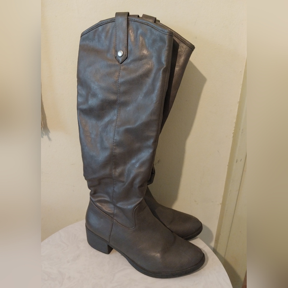 Rampage Gray Knee-High Boots